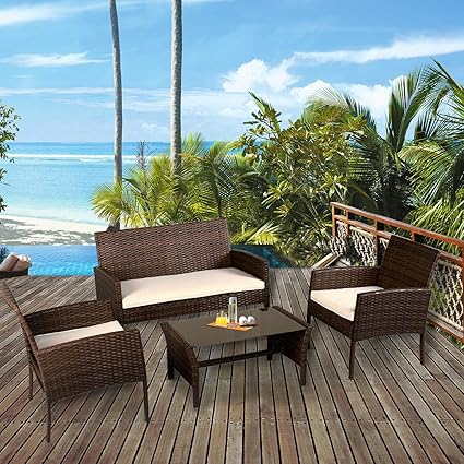 Amazon.com: Tangkula 80 Piece Patio Furniture Set All Weather Outdoor ...