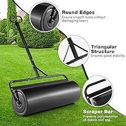 Goplus Lawn Roller, Push/Tow-Behind Lawn Roller, 17
