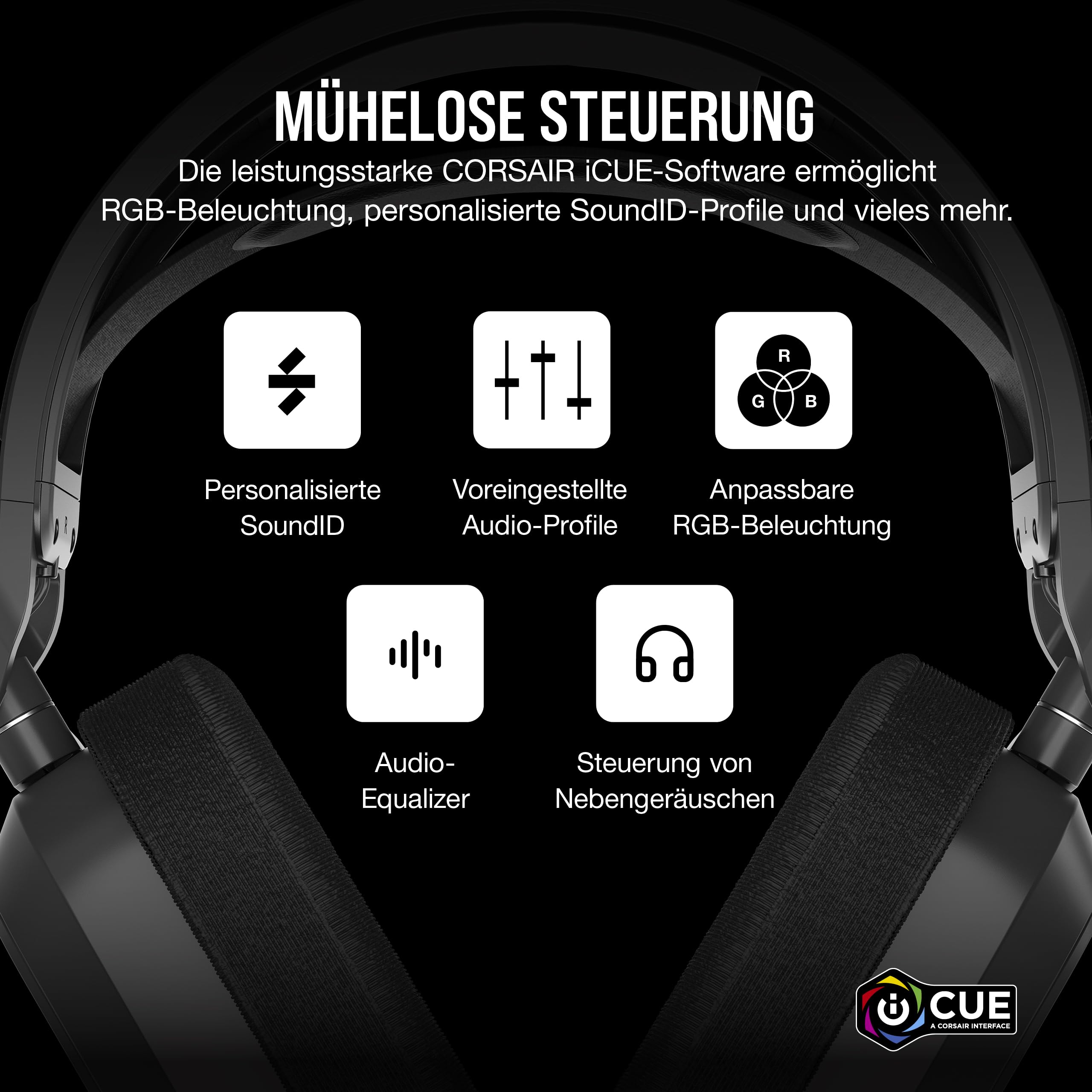 Corsair HS80 MAX Wireless Multiplattform-Gaming-Headset – Stahlgrau 8