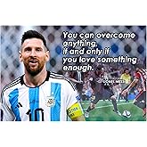 Lionel Messi Motivational Poster Quote inspirational Quotes Classroom Posters Mens Soccer Pro Coaching Wall Art Growth Mindset Teacher Educational Signed Memorabilia Sports Decor Jersey Boys P114
