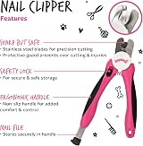 BUGALUGS Dog Cat Nail Clippers with Safety Guard – Ergonomic Stainless Steel view 2
