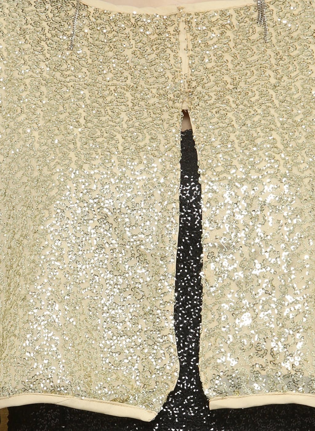 just wow black & golden sequine women's dress