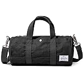 GOOTIUM Compact Crossbody Bag – Canvas Shoulder Bag & Travel Organizer – Vintage Cylinder Style Mini Tote, Small Barrel Bag