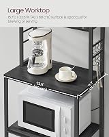 VASAGLE Kitchen Storage Rack 6-Tier, Charcoal/Ink Black, 40x60x167 cm view 6