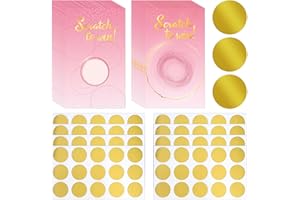 INKNOTE 120 PCS Pink Gift Certificates Scratch Cards for Small Business Hair Beauty Makeup Salon Spa Restaurant DIY Coupon for Holiday Birthday Wedding Baby Shower Favors Games Supplies
