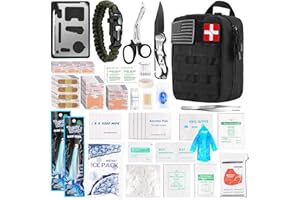 DLMD 278 PCS First Aid Kit for Car Home, Gifts for Dad Him Men Women Kids Christmas, Survival Kits/Emergency Medical Supplies for Travel Office Outdoor Hiking Camping Backpacking (Black)