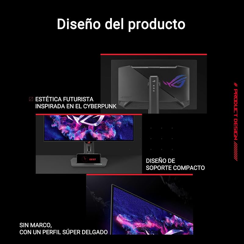ROG Strix OLED XG27AQDPG - Monitor Gaming de 27", QHD QD-OLED, 500Hz, 0,03ms, Neo Proximity Sensor, G-Sync, VESA DisplayHDR 500 TrueBlack, HDMI 2.1