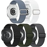 Acextro 5 Pack Stretchy Bands Compatible with Samsung Galaxy Watch 7 6 5 4 FE Band 40mm 44mm 45mm/Watch 6 4 Classic 4 42mm 46mm 43mm 47mm/Active 2, 20mm Water-Resistant Elastic Nylon Sport Strap