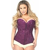 Lavish Magenta Lace Overbust Corset w/Zipper (Small)