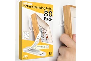 LuBanSir Picture Hanging Strips, 5 lb Damage-Free Adhesive Picture Hangers, 40 Pairs