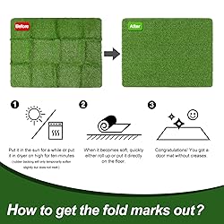 LINLA Artificial Grass Door Mat, 32x20 inches