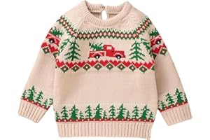 MAYUMMPY Newborn Baby Boy Girl Christmas Sweater Long Sleeve Pullover Warm Knitted Sweatshirt Fall Winter Clothes