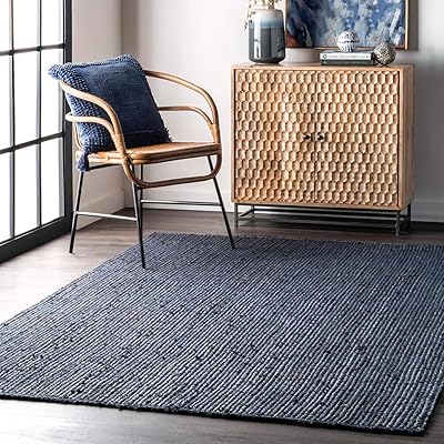 Buy Nuloom Rigo Hand Woven Jute Accent Rug 2 X 3 Navy Online In Indonesia B084q948mf