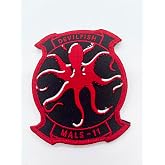 MALS-11 Devilfish Patch &ndash; Embroidered, Hook and Loop, 4 Inch