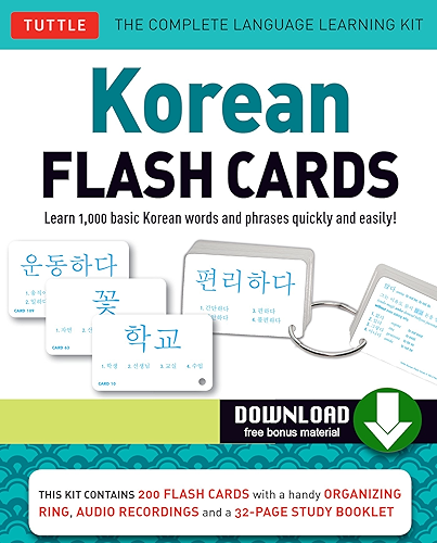 Download Korean Flash Cards Kit Ebook: Learn 1,000 Basic Korean Words and Phrases Quickly and Easily! (Hangul & Romanized Forms) (Downloadable Audio Included) (English Edition) PDF