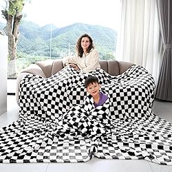 Warm Blanket Soft Cozy Throw Blanket Checkered