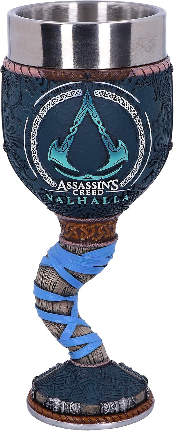 Officially Licensed Assassins Creed Valhalla Viking Game Goblet, Resin w. Stainless Steel