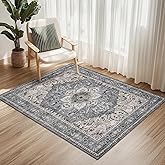 PURRUGS Vintage Farmhouse Boho Throw Rug 3x5 ft, Non-Slip Machine Washable Rug, Accent Oriental Area Rug for Entryway, Kitche