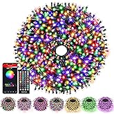 MZD8391 Color Change Smart Christmas Lights, 108FT 300 LED RGB Christmas String Lights Outdoor Indoor with Music Sync, Remote
