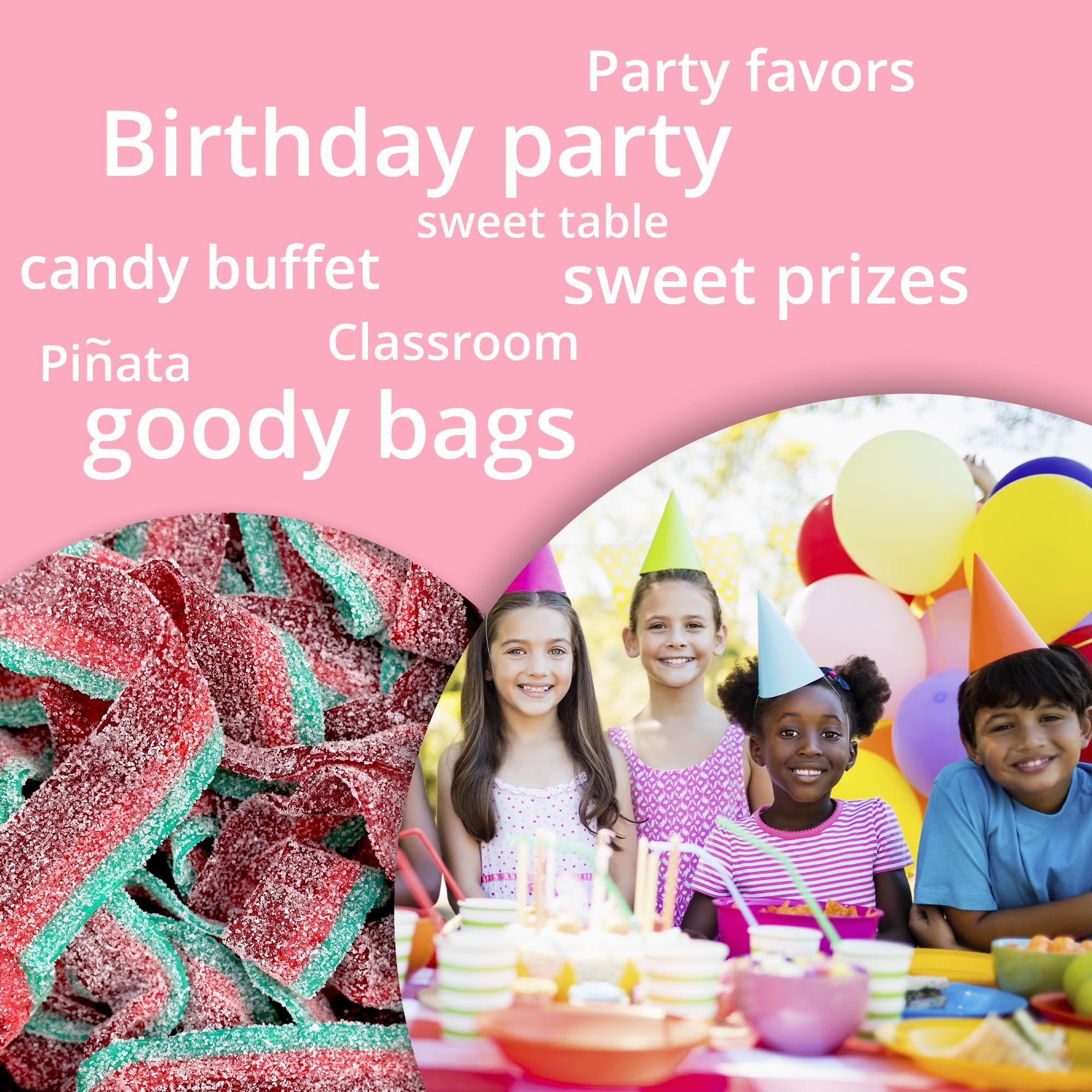 Sour Belts Candy Bulk - Sour Watermelon Chewy Candy