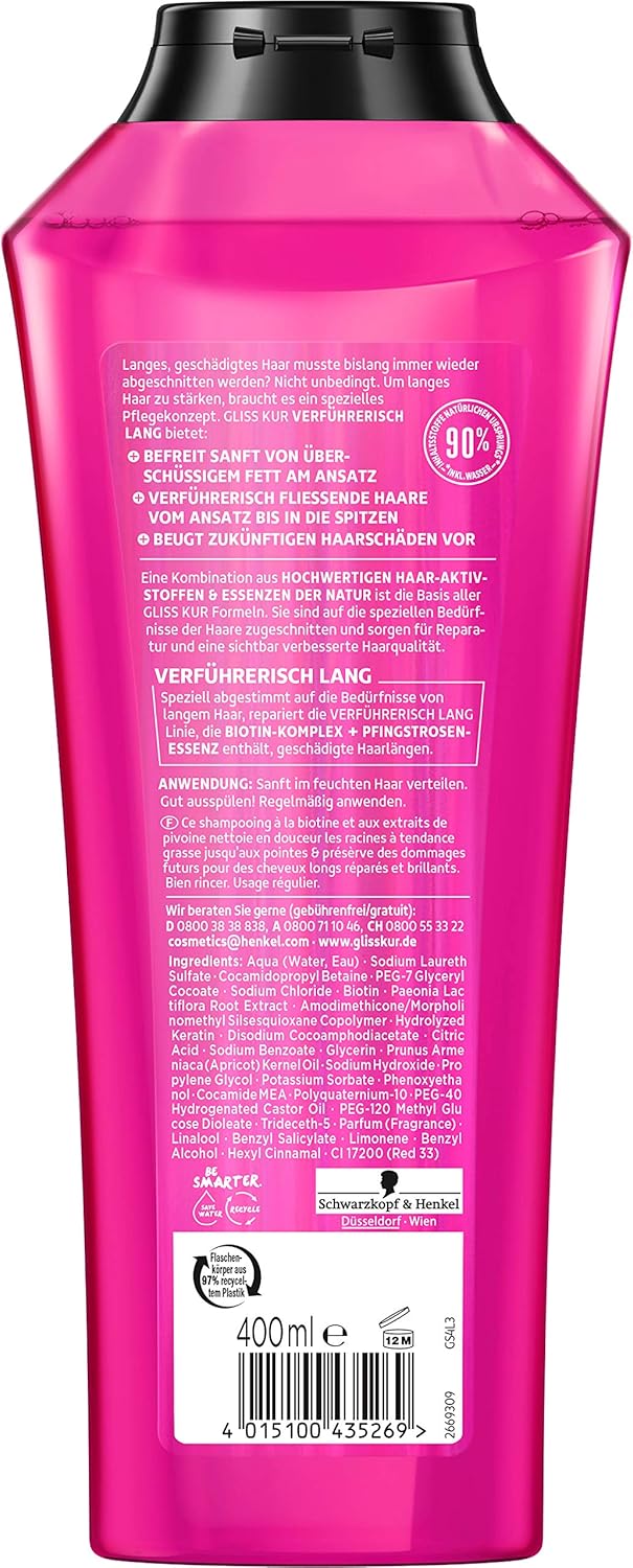 Gliss Kur Seductive Long Shampoo 400 ml, 400 ml (Pack of 1) - Image 3