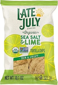 Late July Sea Salt & Lime Organic Tortilla Chips, 10.1 Oz Bag