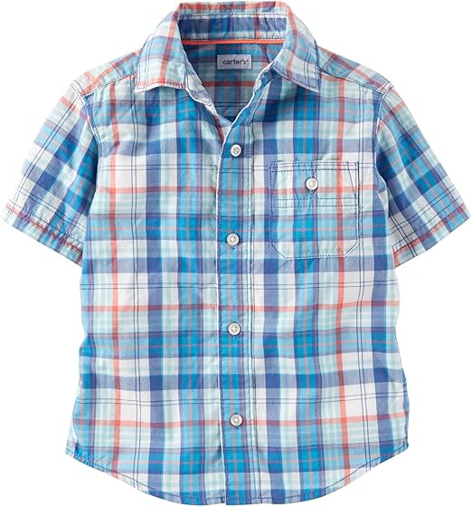baby boy blue plaid shirt