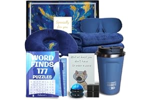 CALMCREST Get Well Gifts for Men - Care Package with Plush Blanket, Tumbler, Massage Roller, Infinity Cube - Get Well Basket for Men Dad Friend After Surgery (9)
