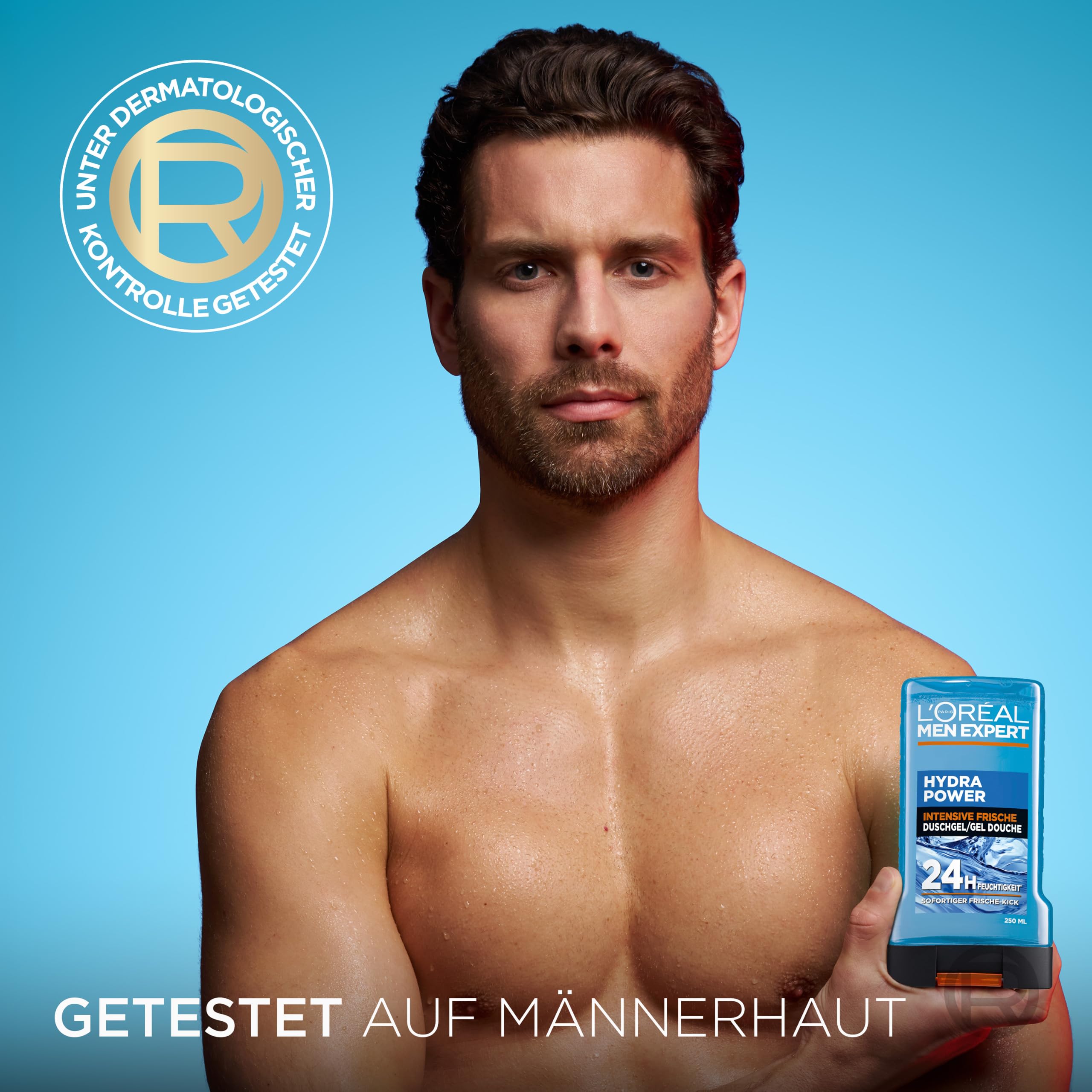 L'Oréal Men Expert Duschgel und Shampoo für Männer, Duschbad zur Reinigung von Körper, Haar und Gesicht, Herren Körperpflege für hydratisierte Haut mit Mountain Water, Hydra Power, 1 x 250 ml 8