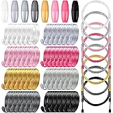 Libima 48 Sets Replacement Necklace Cords with Breakaway Clasp DIY Nylon Lanyard Cord and Plastic Safety Breakaway Clasps for Necklaces Bracelets Pendant Craft Jewelry Making(Vivid Color)