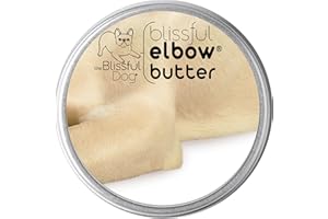 The Blissful Dog Elbow Butter for Dry, Cracked Calluses, Lick-Safe Dog Balm, Soothing Elbow Balm with Moisturizing Shea Butter, Almond, Olive, and Essential Oils, Pet Supplies, 1 oz. Tin