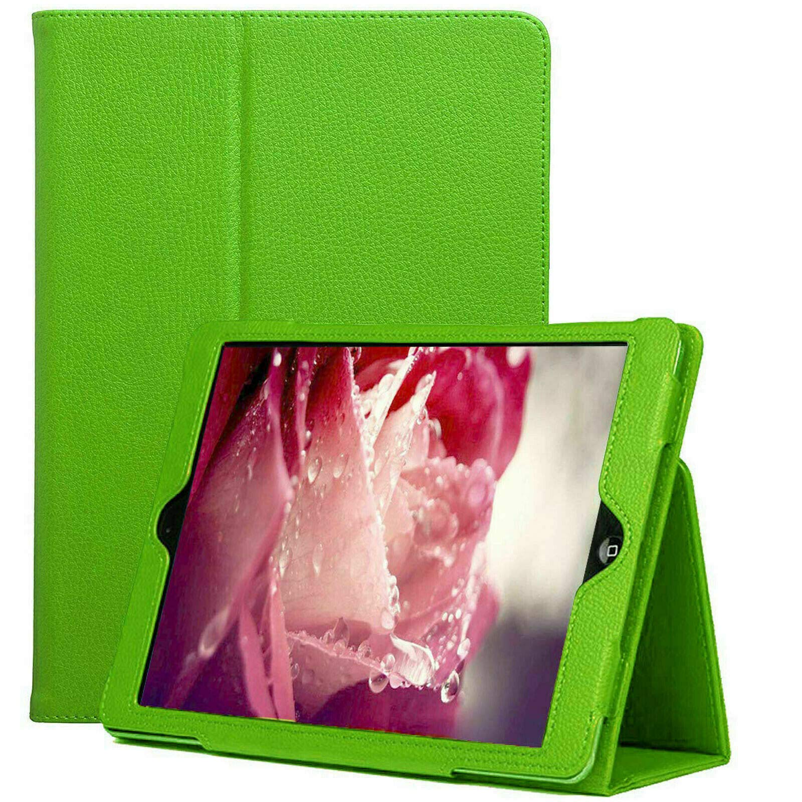 Leather Flip Stand Folio Case Plain Cover for Apple iPad Air 1,2,5th,6th Gen 9.7" (For Apple IPad Air (2nd generation), Green) โ image 1