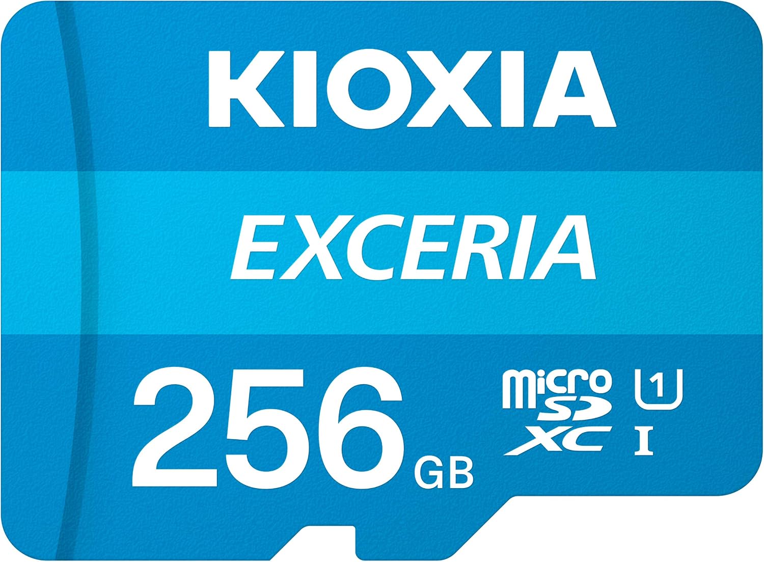 KIOXIA LMEX1L256GG2 Exceria Sd MicroSd Memory Card, 100Mb/s Full HD Recording, Blue, 256 gb, 256GB