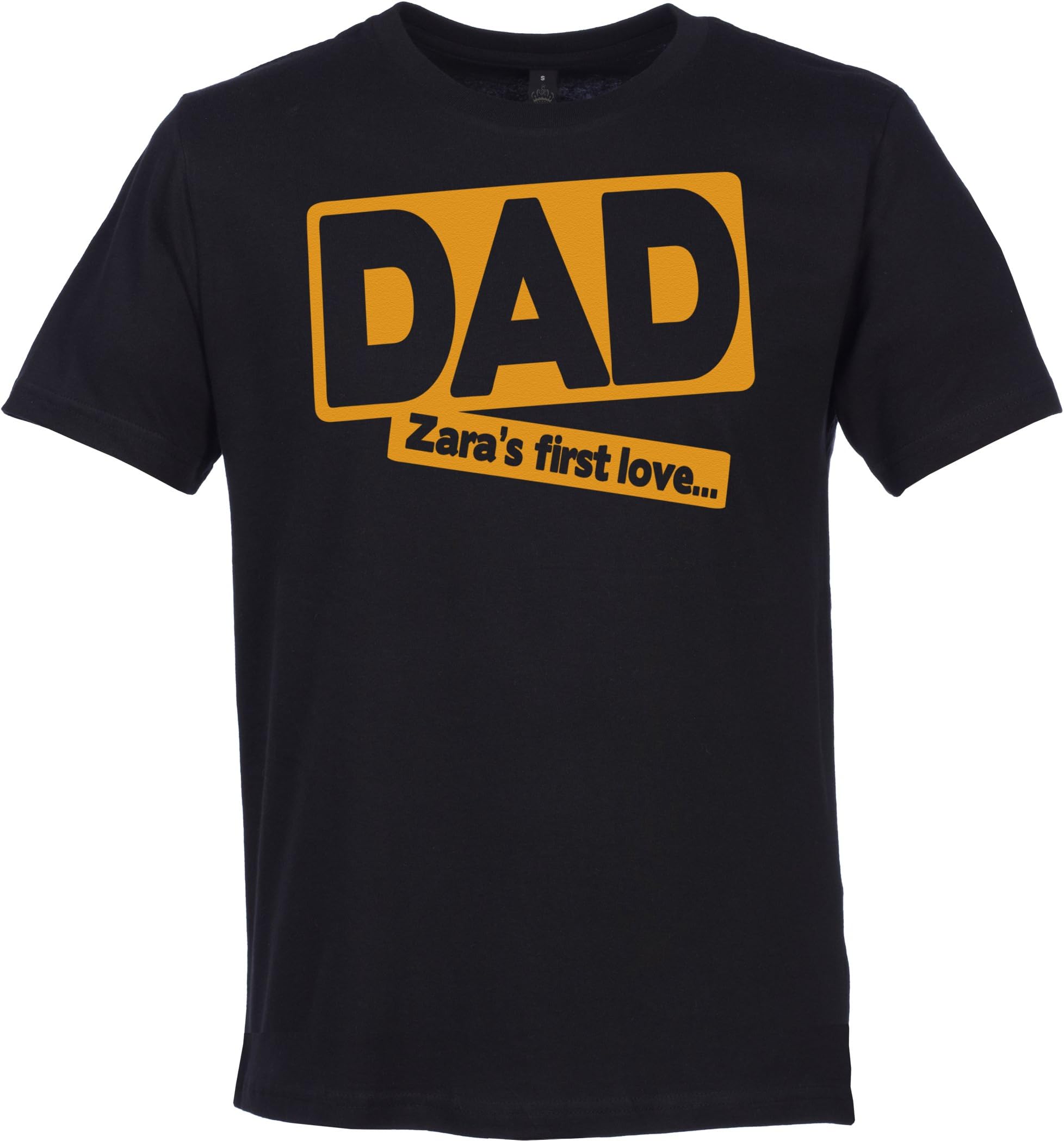 SR - Custom Dad's First Love Organic Mens T-Shirt - Fathers T Shirt - Dads T-Shirt - Gift for Dad