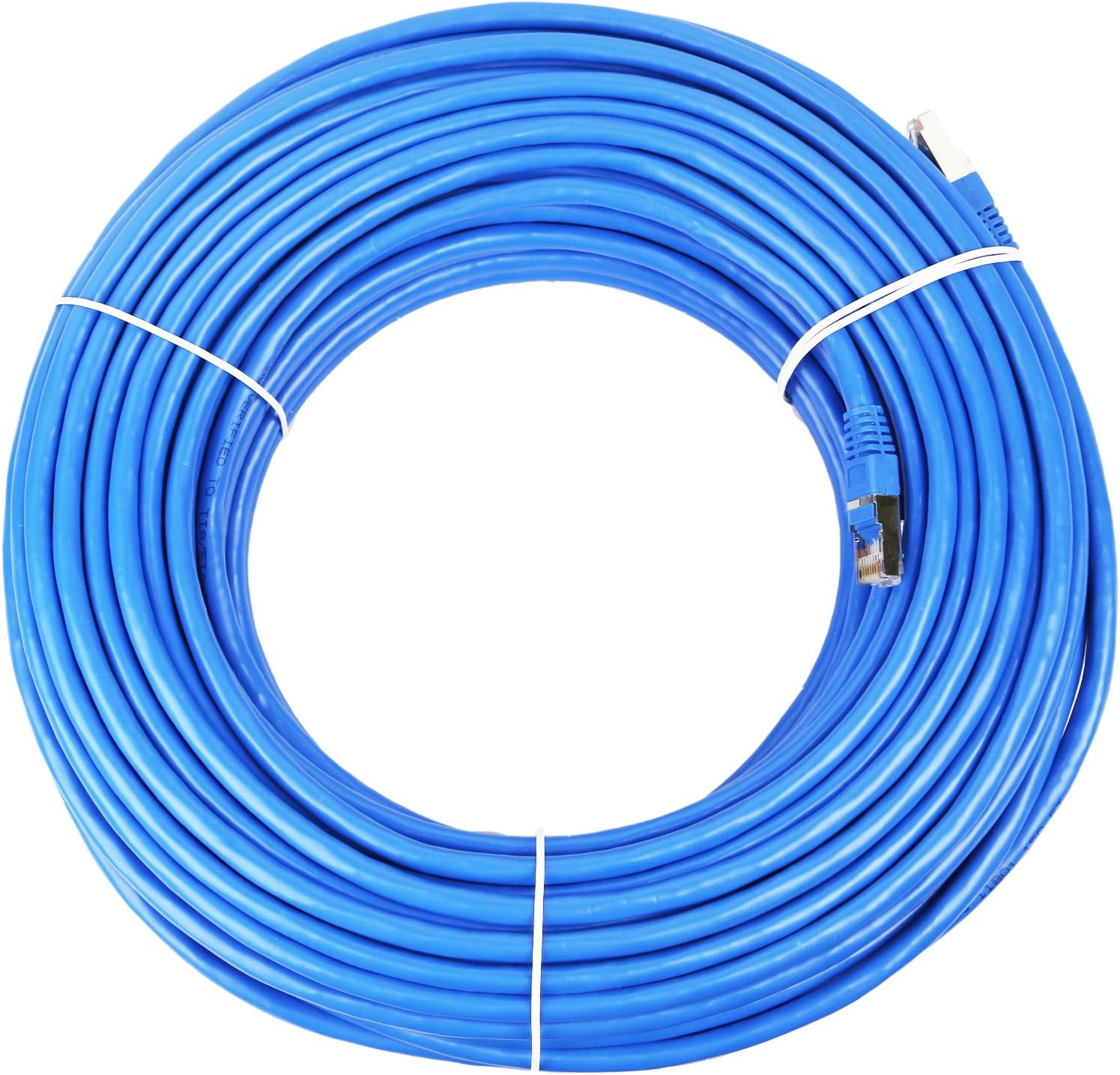 J-Tech Digital Cat 6A Ethernet Cable 150 Ft Solid 23AWG UTP 100% Pure Copper for Network and High Performance Video and Audio Transmission [JTECH-CAT6-150ft]