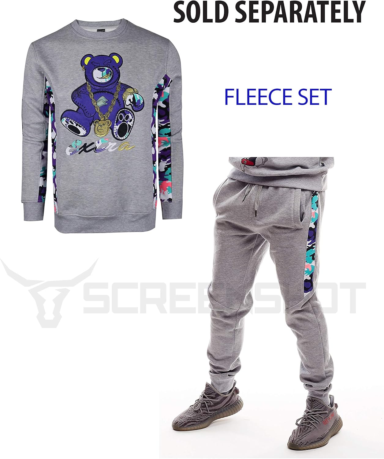 Screenshotbrand Mens Urban Hip Hop Premium Fleece - Pullover Activewear Street Fashion Crew Neack Sweatshirt at  Men’s Clothing store