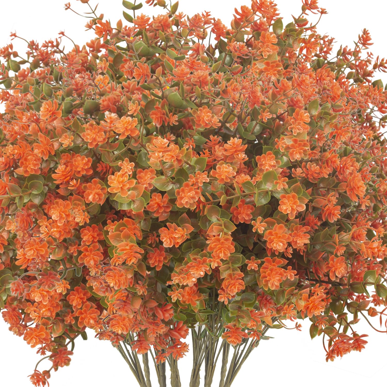 Grunyia 12 Bundles Artificial Fall Flowers for Outdoors, Artificial ...