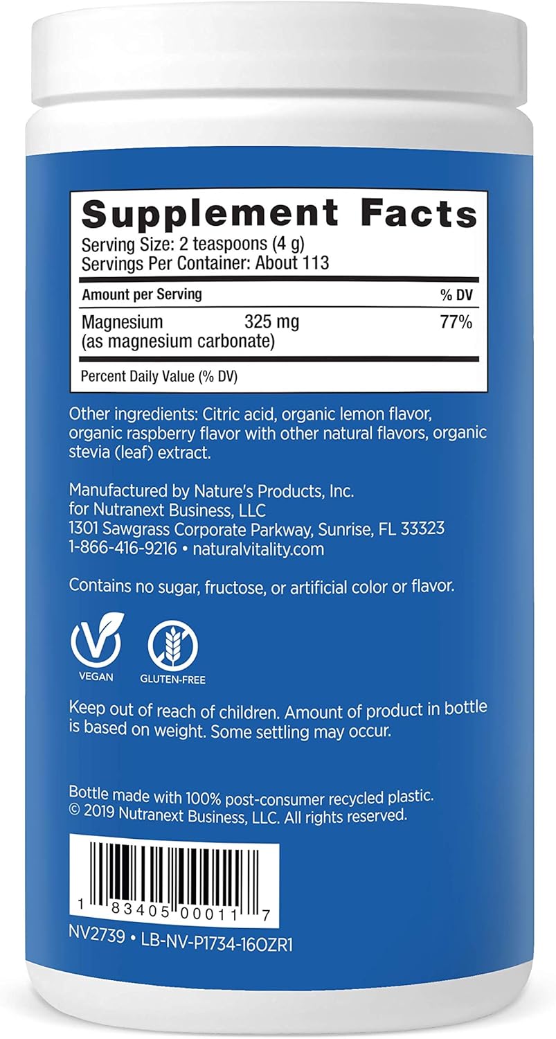 Natural Vitality Calm #1 Selling Magnesium Citrate Supplement, Anti-Stress Magnesium Supplement Drink Mix Powder- Raspberry Lemon, Vegan, Gluten Free and Non-GMO (Package May Vary), 16 oz 113 Servings: Natural Vitality: Health & Personal Care