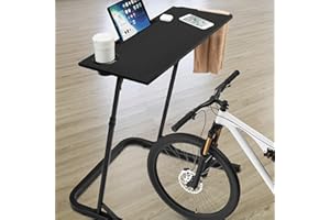 ikkle Adjustable Bike Trainer Desk, Bike Trainer Fitness Desk, Treadmill Desk with Computer Stand, Portable Workstation Stand