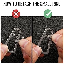 KeyUnity KM16SW Titanium EDC Carabiner Keychain