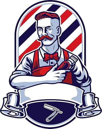 Amazon Com Cool Sexy Hipster Barber Shop Hairstylist Cartoon Icon