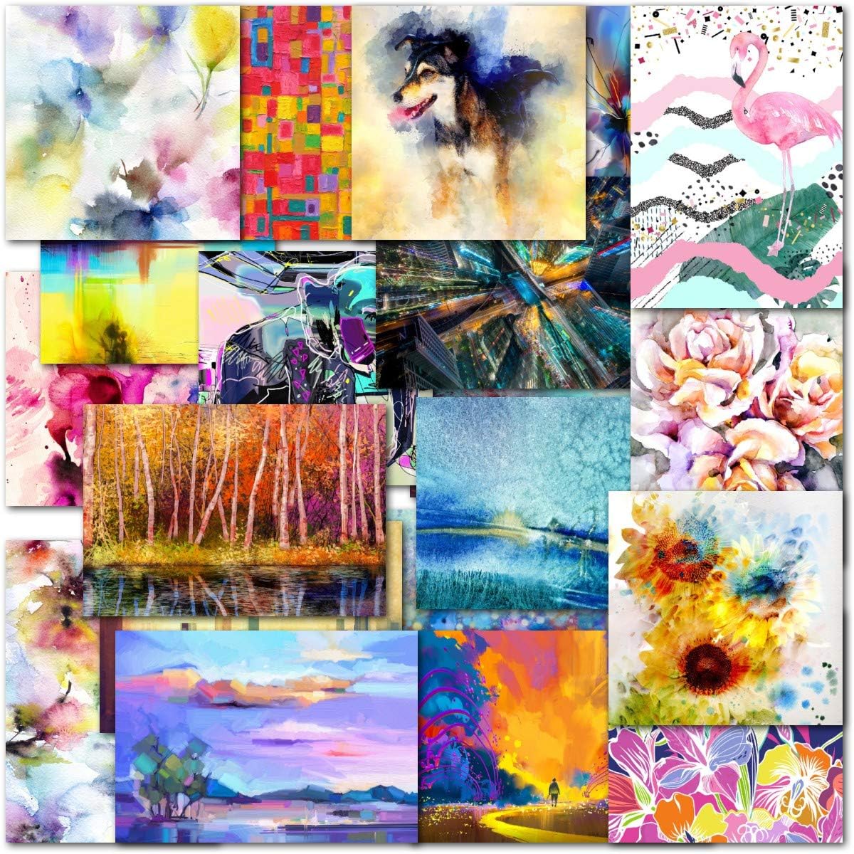 Pack of 20 Mixed Abstract Premium Blank Greeting Cards Amazon.co.uk