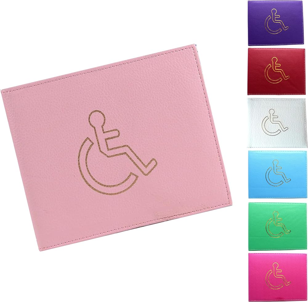 Glamified Soft PU Leather Disabled Badge Wallet Blue Pink