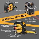 Prexiso PLT40LI 40 m Laser Rangefinder 5 m Tape 2-in-1 Backlit LCD view 2