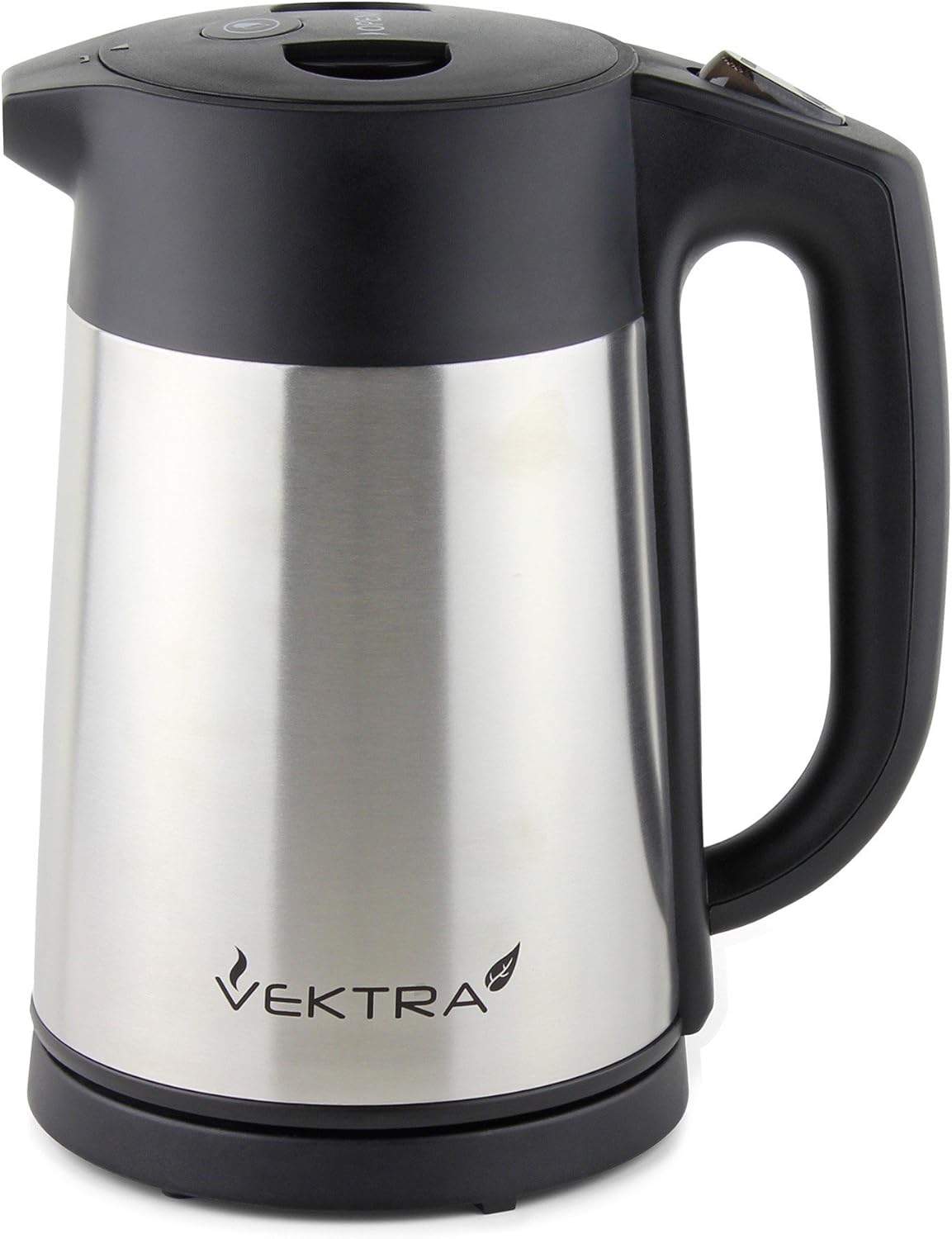 Vektra VEK-1506 Vacuum Insulated Easy Pour Cordless Kettle, 1.5 Litre, Stainless Steel, 1.5 Litres
