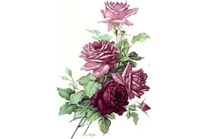 CAPTIVE DECALS Pink San Do Rose Spray 194 Waterslide Ceramic Decals Select-A-Size (7) 30 pcs 1-3/4" X 1")