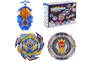 Hozuumo Bey Battling Top Burst Gyro Toy Set, with Gyro Launchers and Handle Combat Battling Game, Gift for Kids Children, B-187+B-192