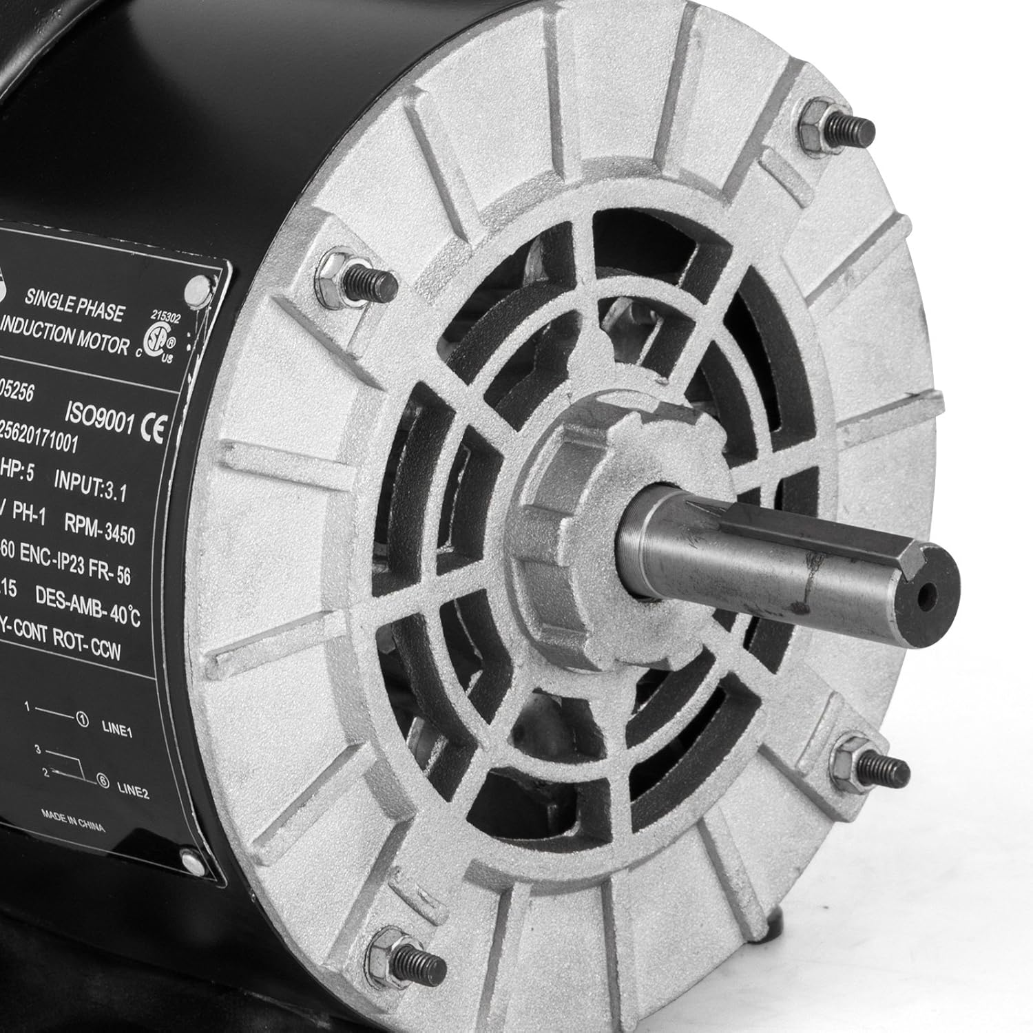 VEVOR 5 Hp Electric Motor 3.1 KW Rated Speed 3450 RPM Single Phase