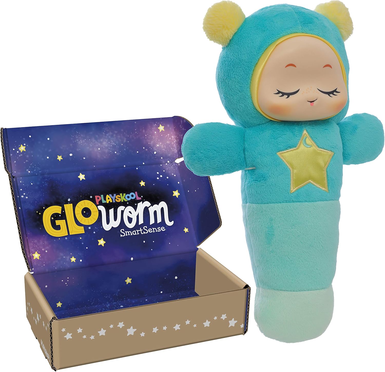 Playskool Glo Worm SmartSense Cry Sensor and Voice Recordable Soft Stuffed Soother Toy for Newborn Baby, and Toddler (Amazon Exclusive) - Image 4