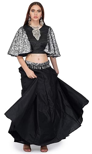 crop top skirt with poncho
